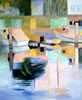 Harbor with Squares, 66" x 55" oil on canvas, 1986,, private collection