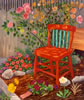 Red Chair at Noon, 54" x 44" oil on canvas, 1991, private collection
